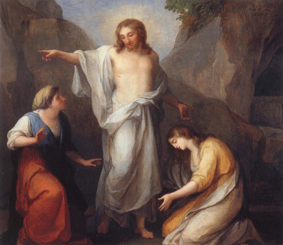 Der auferstandene Christus erscheint Martha und Magdalena